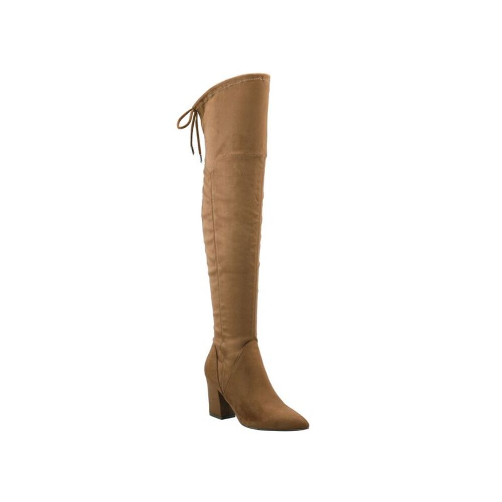 MARC FISHER Womens Brown Draw String Cold Weather Reda Block Heel Boots 5.5 M